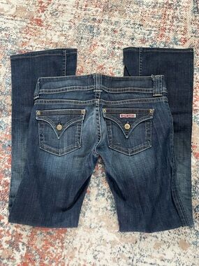 Hudson Jeans Dark Blue Bootcut Jeans with Embellished Back Pockets